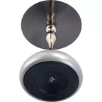 Table d'appoint/de chevet sur pied moderne en acier inoxydable noir