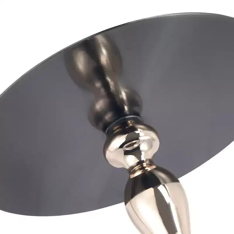 Table d'appoint/de chevet sur pied moderne en acier inoxydable noir