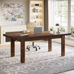 Grande table de conférence de 160 cm avec pieds en bois massif