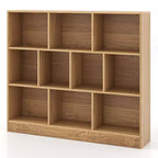 Organisateur de rangement en bois à 10 cubes pour jouets d'enfants, 41 po – Blanc/Naturel