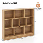 Organisateur de rangement en bois à 10 cubes pour jouets d'enfants, 41 po – Blanc/Naturel