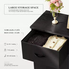 Commode à 4 tiroirs en tissu avec plateau en bois et cadre en acier