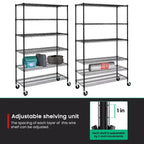 Étagère métallique à 6 niveaux robustes avec roulettes – Organiseur de garage