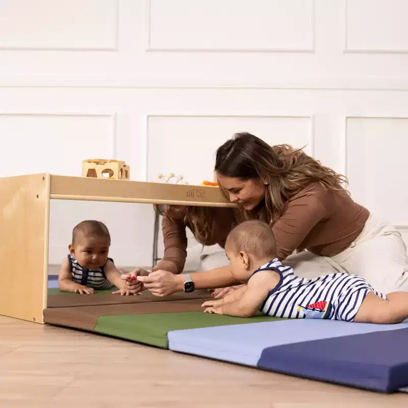 Armoire de rangement de classe double face avec dessus d'activité et miroir