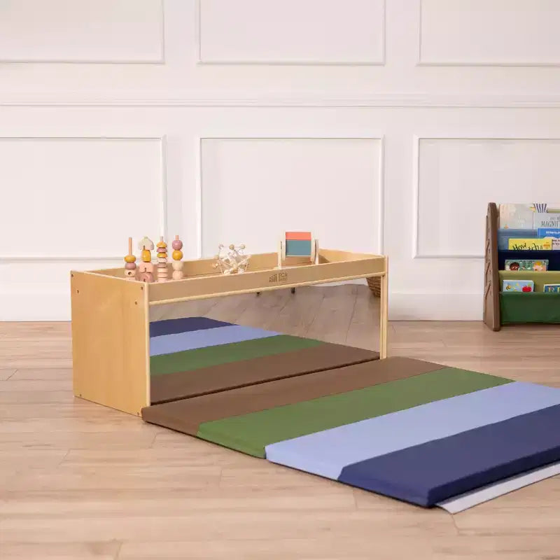 Armoire de rangement de classe double face avec dessus d'activité et miroir