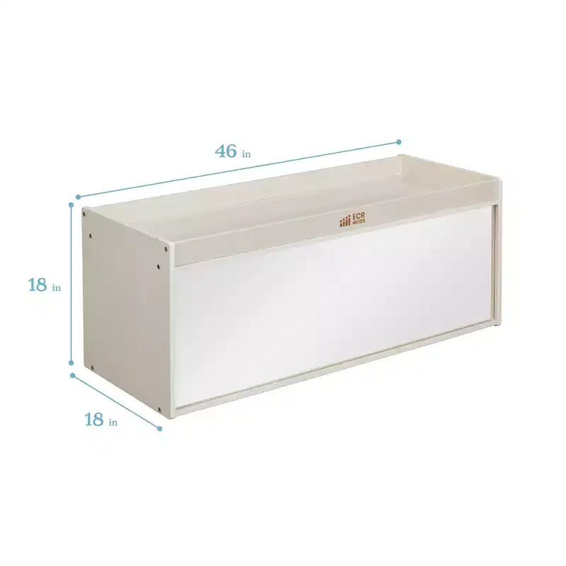 Armoire de rangement de classe double face avec dessus d'activité et miroir