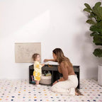 Armoire de rangement de classe double face avec dessus d'activité et miroir