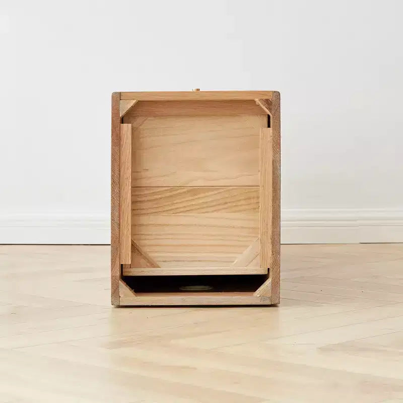 Table de chevet en bois avec 4 tiroirs – Meuble de rangement de chevet autoportant